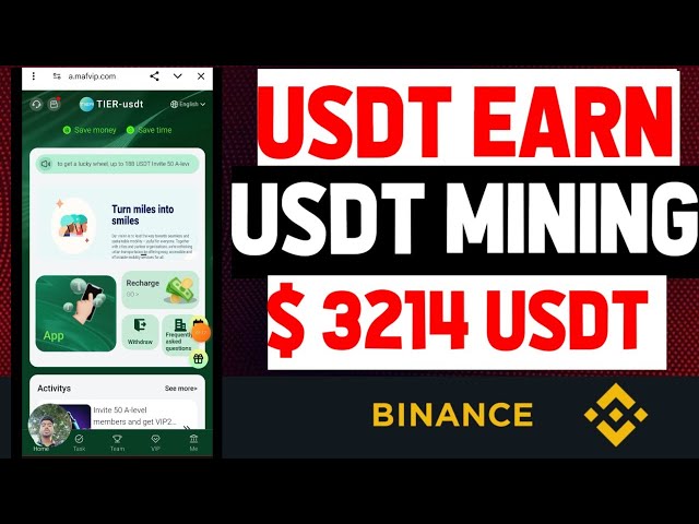 Free usdt binance || free usdt coin || free usdt mining site 2024 || crypto earning apps || new earn