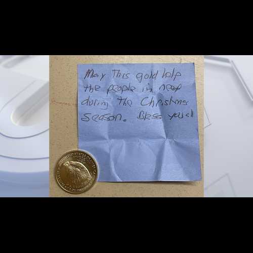 Good Samaritan Drops Half-Ounce Gold American Eagle Coin in Salvation Army Donation Kettle