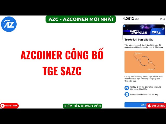 AZCoiner 上线 AZC 代币 - 总供应量 50 亿 AZC