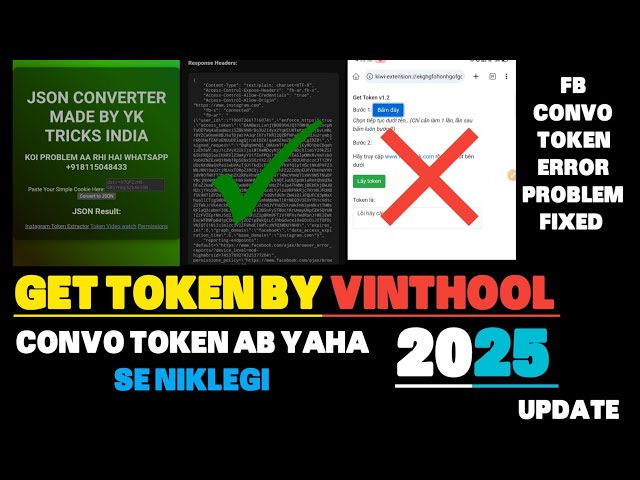 Get token by vinthool 2025 update token || Now FB token will come out from here. fb convo token create 2025