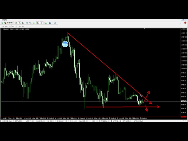 20241230比特幣以太坊萊特幣BTCETHLTC大餅每日行情分析