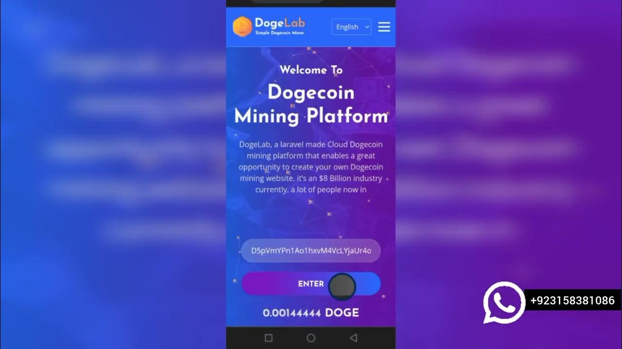 Créez un site Web Doge Coin Mining avec le script Php gratuit de Doge Lab - Script de site Web Cloud Mining