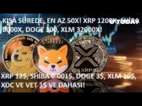 XRP 1200X, SHİB 60000X, DOGE 300X VE XLM 32000X?RİPPLE 12$, SHİB 0.001$, DOGE 3$, XLM 10$ VE VET 1$?