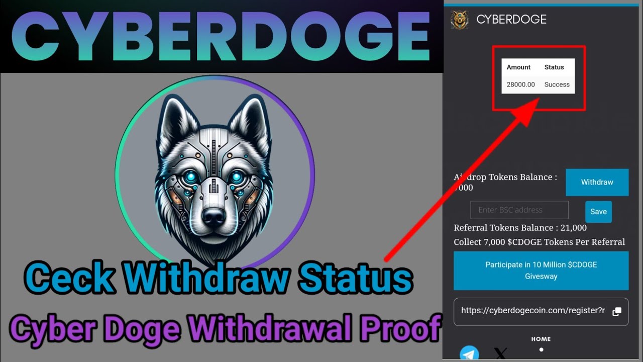 Cyber Dogecoin | How to Withdraw and Prove its Success