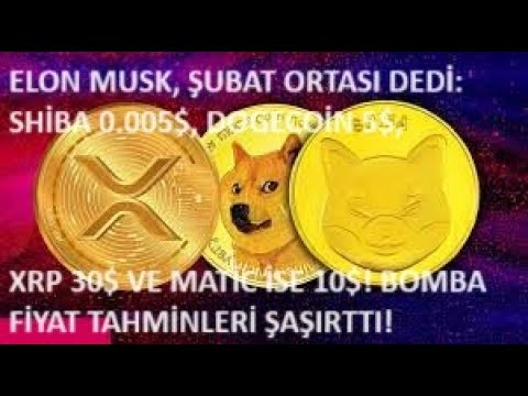 埃隆·马斯克 (Elon Musk) 在 2 月中旬表示：SHIBA 0.005 美元、狗狗币 5 美元、XRP 30 美元和 MATIC 10 美元！?令人惊讶的期望?