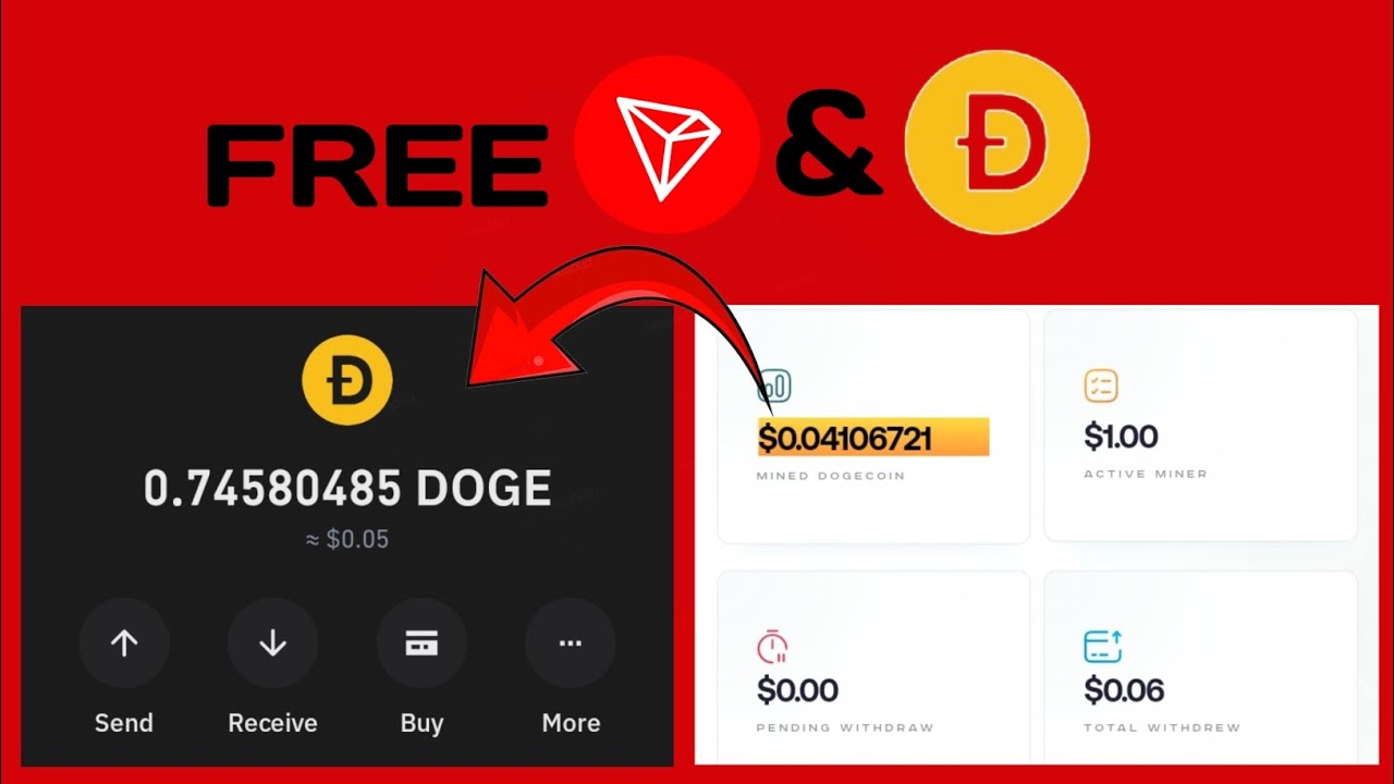 無料のTRXとDOGE（即時出金）