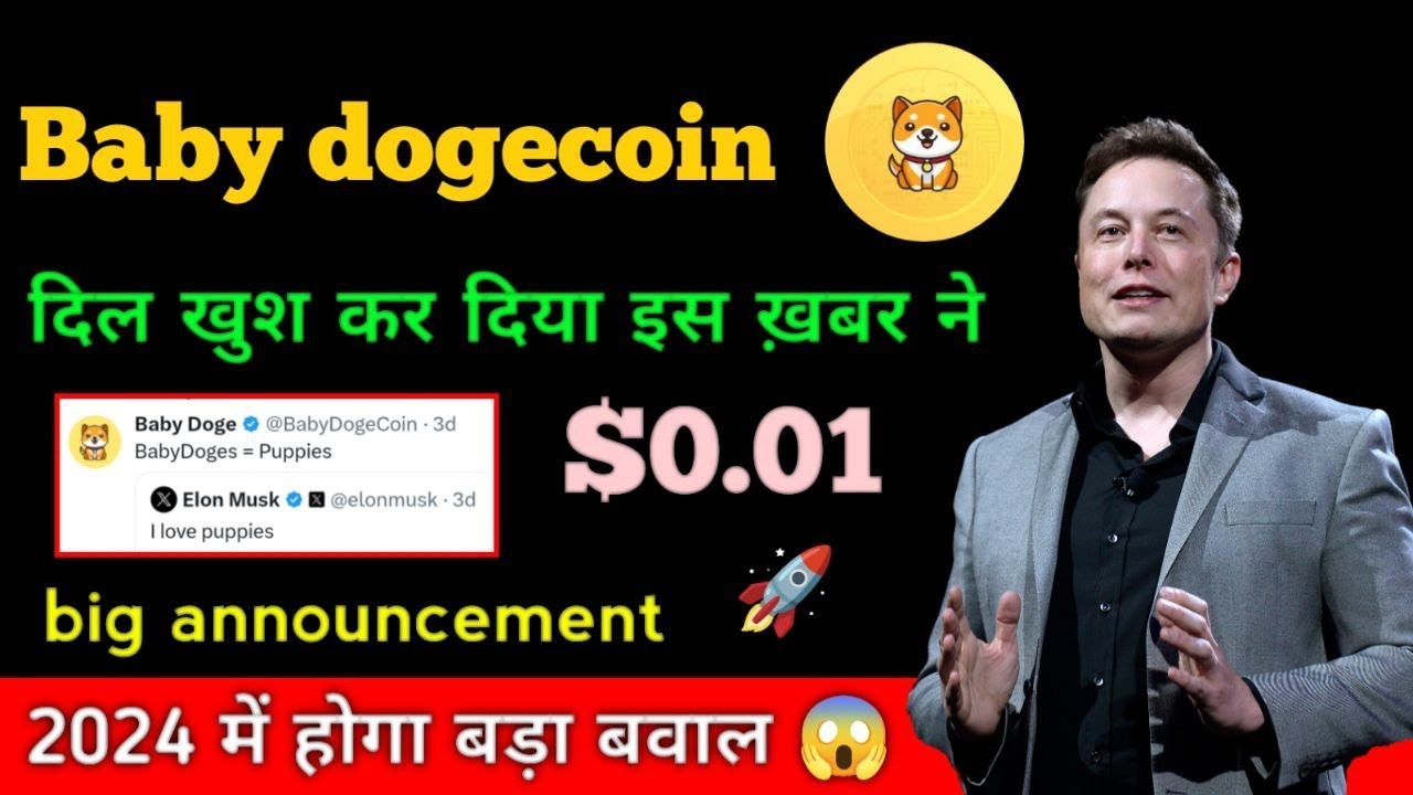 币安上市 ? 埃隆·马斯克 (Elon Musk) 宣布重大公告? Baby dogecoin 今天新闻 / Baby doge 未来 / Baby doge