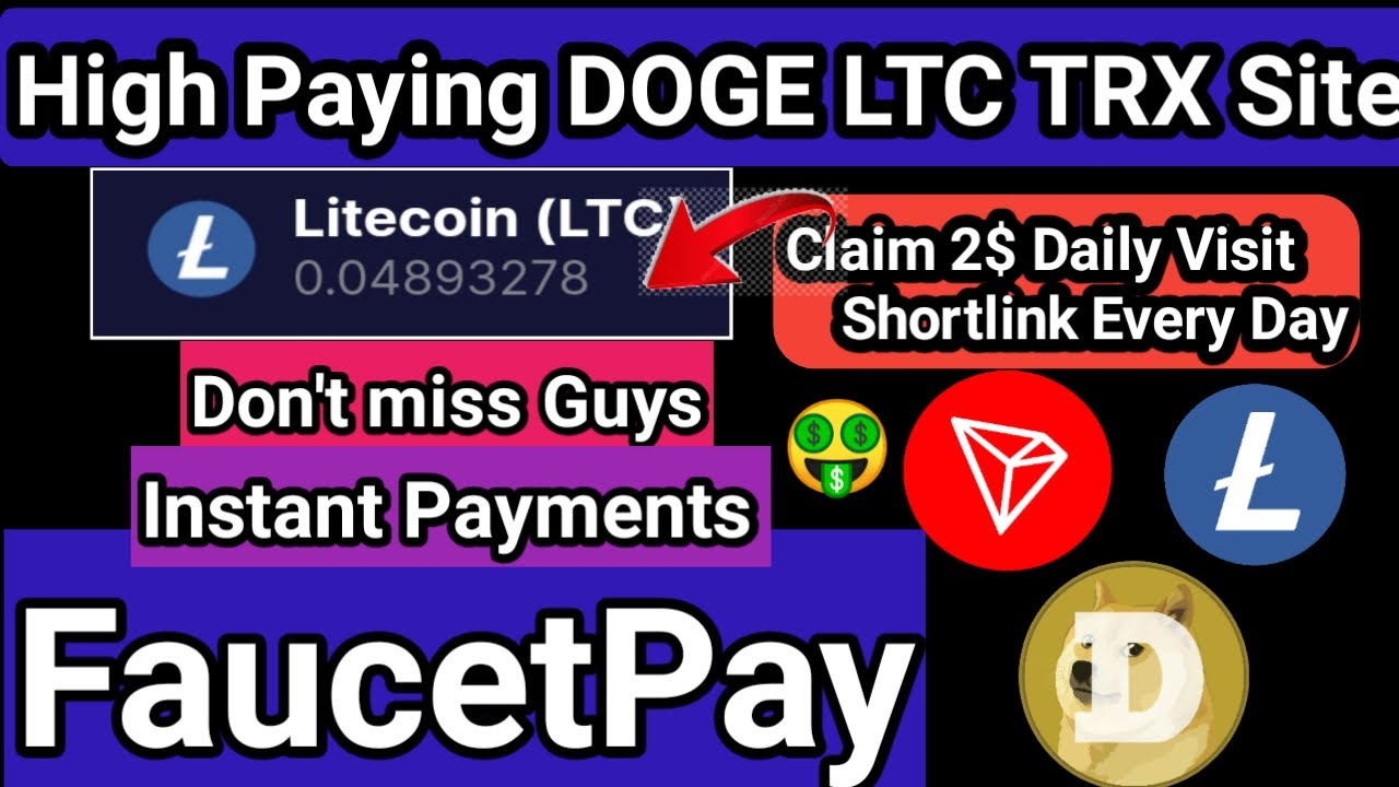 全新 DOGE LTC TRX Solana 水龙头网站 ||每0分钟领取400000 Doge|新的Faucetpay赚钱网站