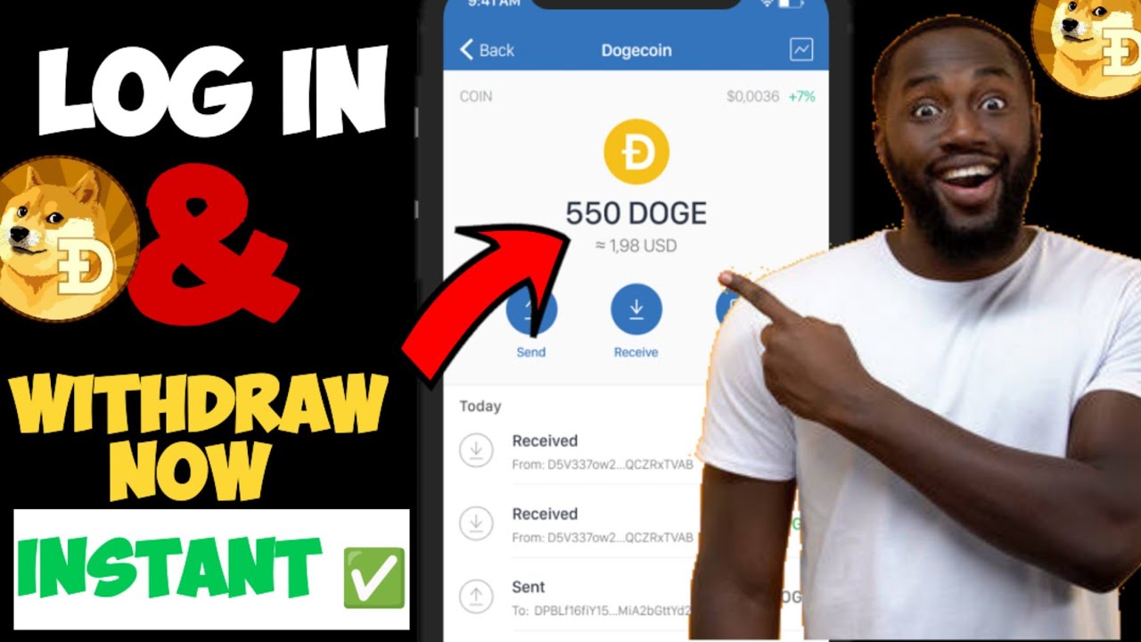 LOG IN & withdraw 10 Dogecoin instant ✅ ? (proof of payment)