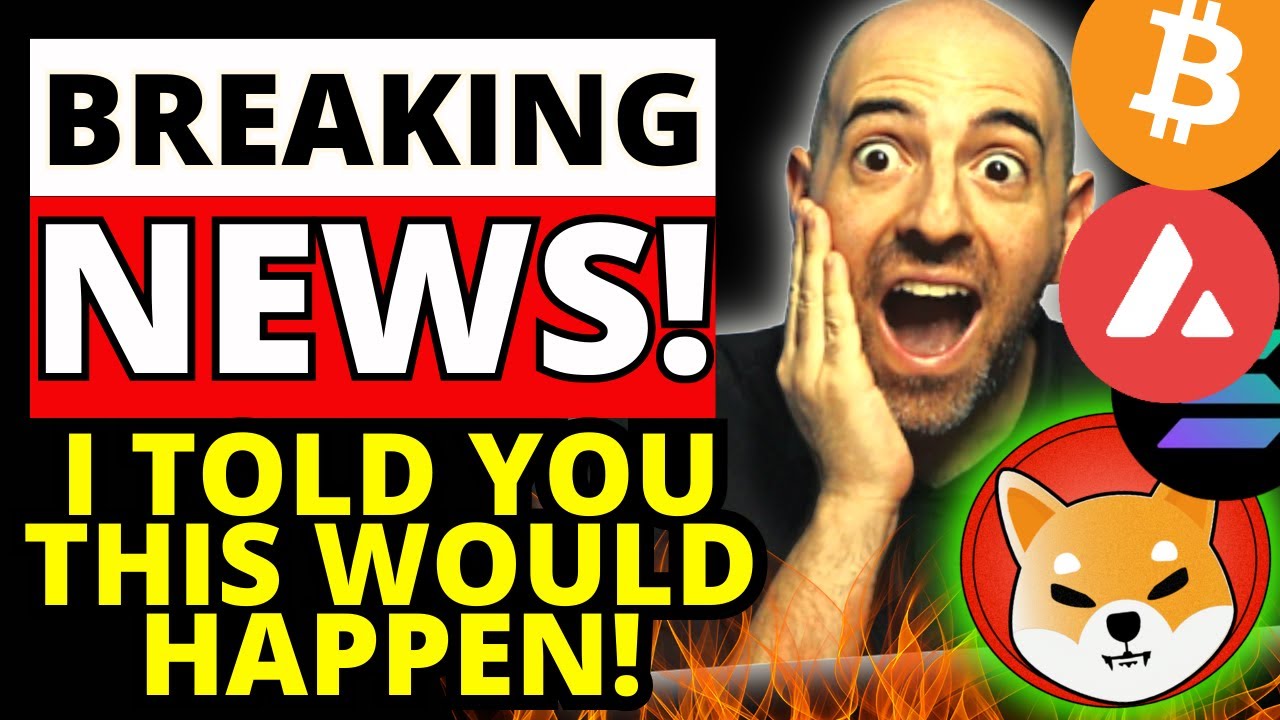 I WAS RIGHT! TOLD YOU THIS WOULD HAPPEN! LATEST CRYPTO NEWS! BITCOIN,ETHEREUM SHIBA INU UPDATES