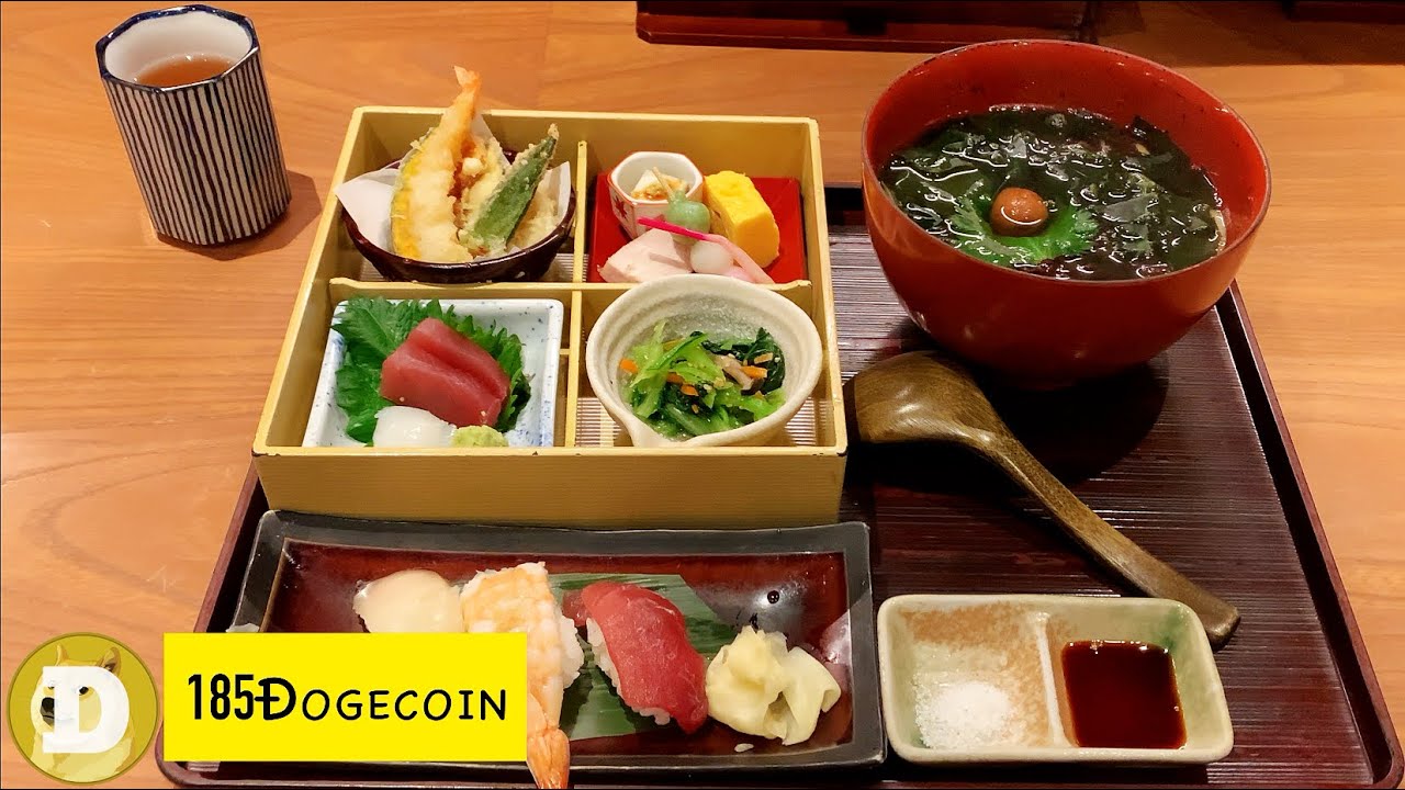 From the perspective of Dogecoin expenditure to enjoy Japanese cuisine in an empty restaurant.