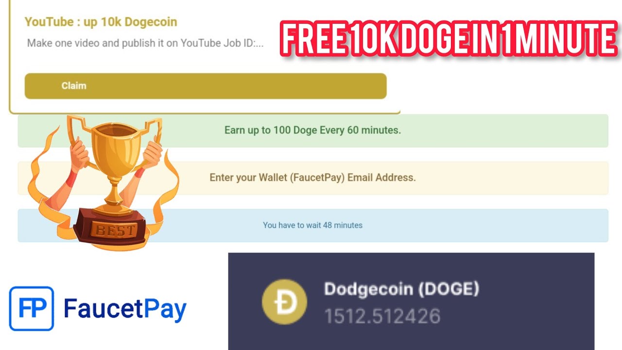 GAGNEZ 10 000 DOGE EN 1 MINUTES UN MOYEN PLUS RAPIDE DE GAGNER DU DOGE