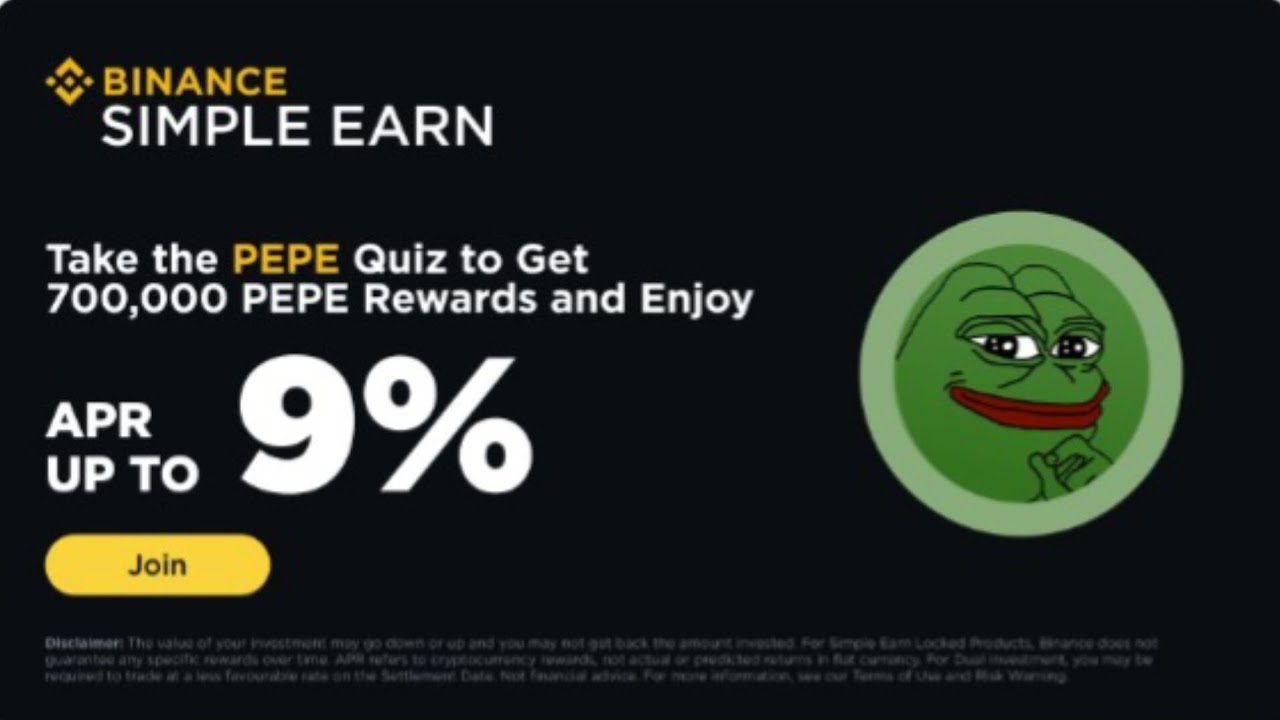 Comment réclamer une récompense de 700 000 pièces Pepe dans Binance ll quiz simple réussi