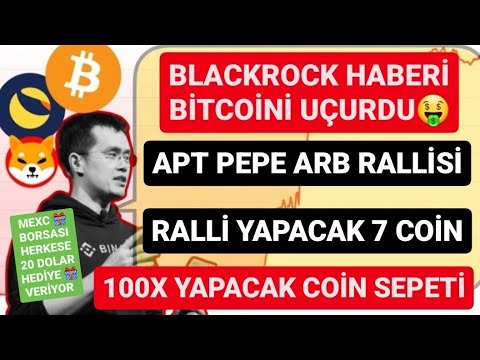 BLACKROCK NEWS BLOWED BITCOIN ?APT PEPE ARB RALLY?7 COINS TO RALLY?COIN BASKET TO MAKE 100X