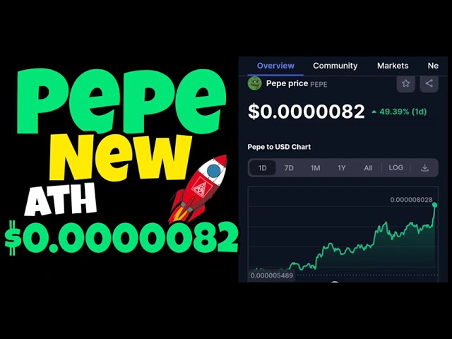 Pepe Coin Nouveau ATH 0,0000082 $ POMPE