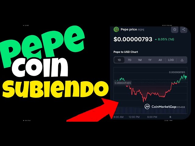 Pepe Coin En hausse à cette heure du matin 0,000008 $ #pepecoin