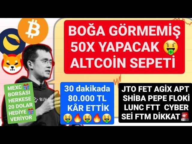 BULLISCHER ALTCOIN-KORB, DER 50X🚨JTO FET AGİX APT SHIBA PEPE FLOKİ LUNC FTT SEI CYBER AUFMERKSAMKEIT MACHEN WIRD