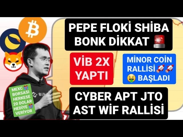 LE RALLYE DES PIÈCES MINEURES COMMENCE🚨VIB MADE 2X🚨PEPE FLOKİ SHIBA BONK ATTENTION🚨CYBER APT JTO AST WİF RALLY