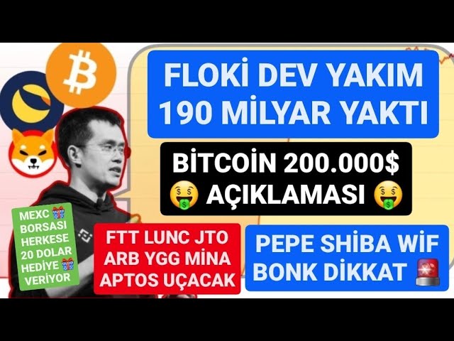 FLOKı DEV YAKIM 1,900 億 YAKTI🚨FTT LUNC JTO APTOS YGG MINA ARB UÇACAK