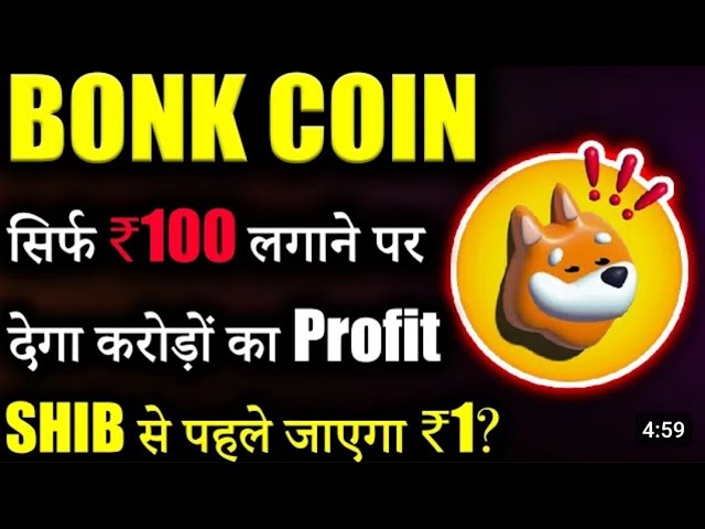 Will Bonk Coin make you a millionaire with just ₹100? |bonk coin news today|crypto news today|shiba inu new