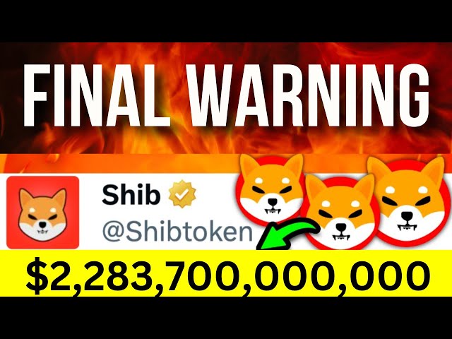 SHIBA INU: 2.283.700.000.000 $ WEG! DIE LETZTE WARNUNG DER SHIF WHALES! - Shiba Inu Coin News heute