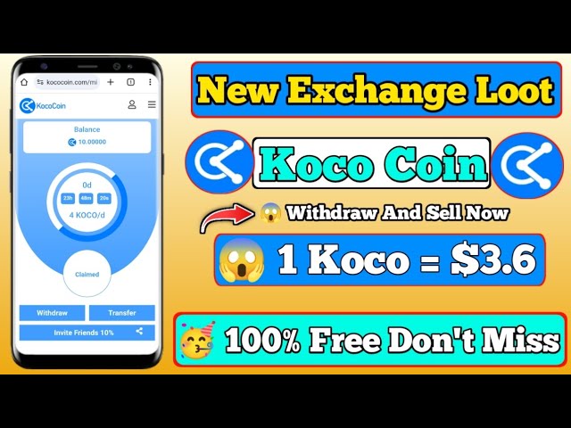 Koco交易所新空投| Koco交易所新更新|开卡奖励 10 美元硬币 |新战利品 | #科科