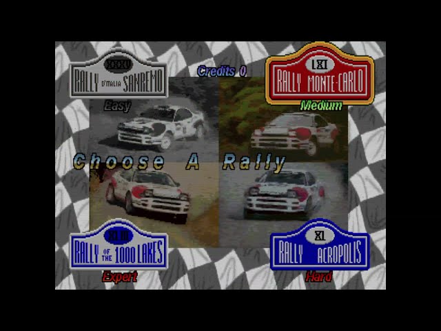 (One CoiN 1 GamE) - World Rally 1993 - (Zigurat Software et édité par Gaelco) pour ARCADE