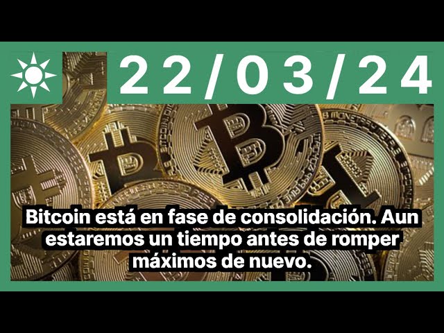 Bitcoin est dans une phase de consolidation. Nous y resterons encore un moment avant de franchir à nouveau des sommets.