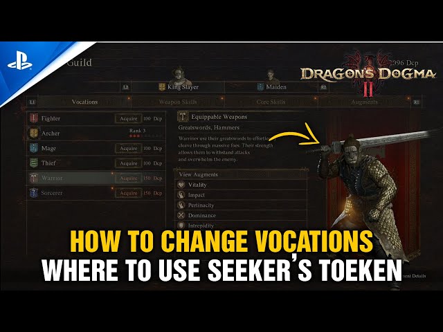 Dragon's Dogma II – Comment changer de vocation – Où utiliser le jeton du chercheur