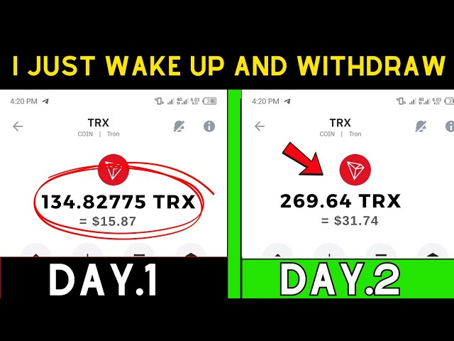 每天賺取 134 TRX 最簡單的方法 |免費 Trx | Trx挖礦