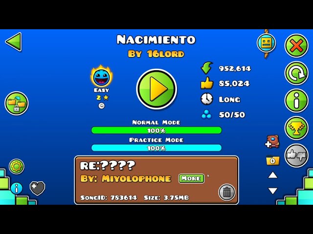 Geometry Dash – Nacimiento (100 %, Münze) (Von 16lord)