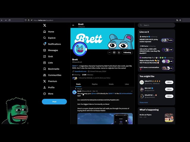 基地上の $BRETT トークンが注目を集めています! ~ ビットコイン ~ アルトコイン ~ ミームコインの正直なレビュー