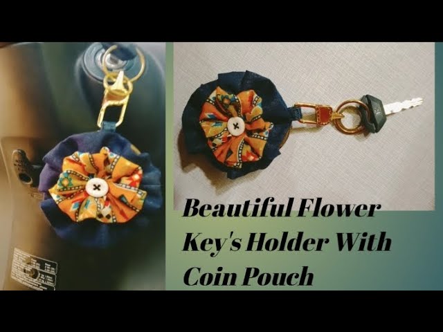 DIY : Magnifique porte-clés en forme de fleur avec pochette pour pièces de monnaie 👝 Par BRB Bandita Creation ❤️