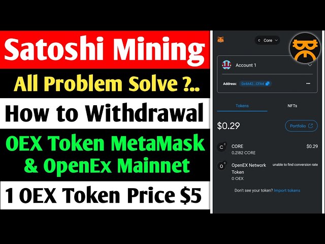 🔥OpenEx 代币提现 |如何提取 MetaMask 钱包 OEX 代币 | OEX 解决所有问题