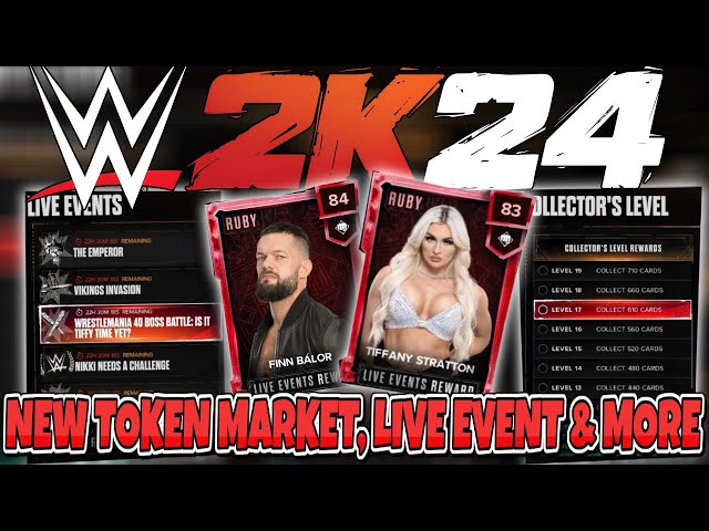 NOUVEAU RUBY FINN BALOR, MARCHÉ DES JETONS ET PLUS !!! WWE 2K24 MYFACTION