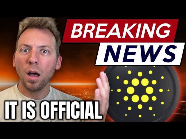 CARDANO ADA - **BREAKING NEWS** C'EST OFFICIEL... C'EST REPARTI !