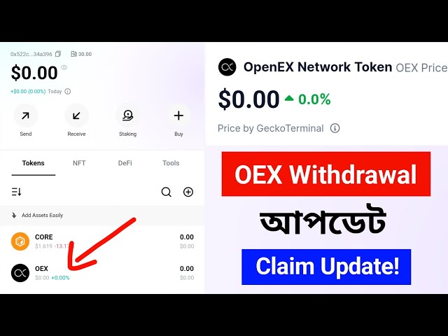 OEX 청구 업데이트 | OEX 출금 업데이트 | OEX 토큰 가격