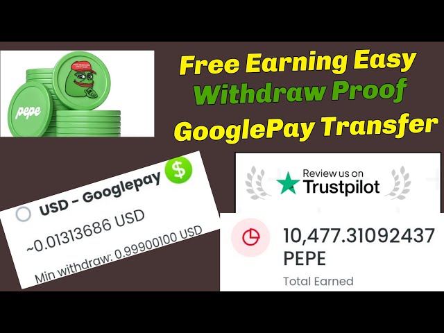 무료 PEPE 코인 적립 및 GooglePay로 이체 | 무료 암호화폐 | 증명 철회 | 무료 봉크 적립 |