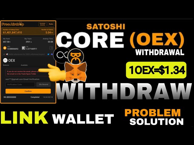 Satoshi OEX Link钱包地址问题解决方案 | OEX提币 |未收到电子邮件 OTP