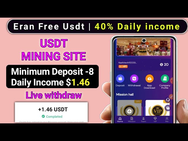 New Usdt Earning Site Usd Mining Site USDT investment site | Usdt Earning website