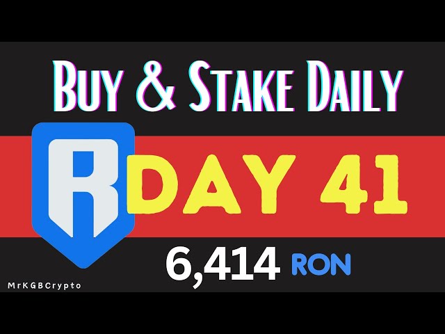 RONIN TOKEN Ron Token Daily Buys & Staking Journeys - DAY 41