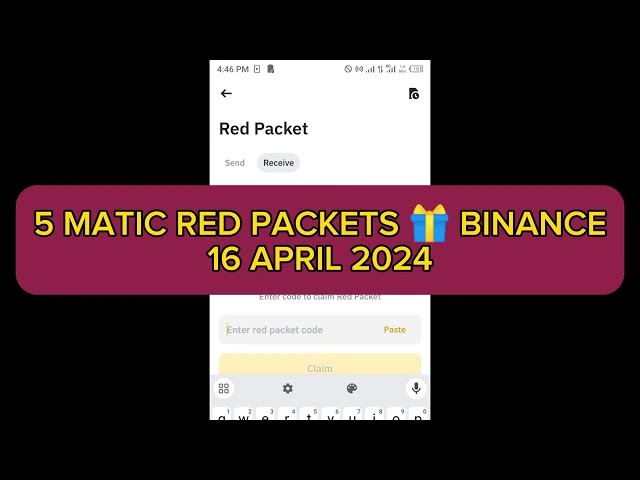 Binance Red Packet Code heute | Rote Paketbinance | 5 MATIC Binance Coin RED-Pakete 16. APRIL 2024