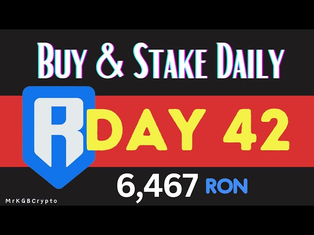 RONIN 토큰 Ron 토큰 일일 구매 및 스테이킹 여정 - DAY 42