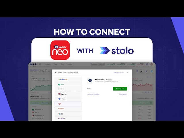 So verbinden Sie Kotak Neo Broker mit der Handelsplattform Stolo Options