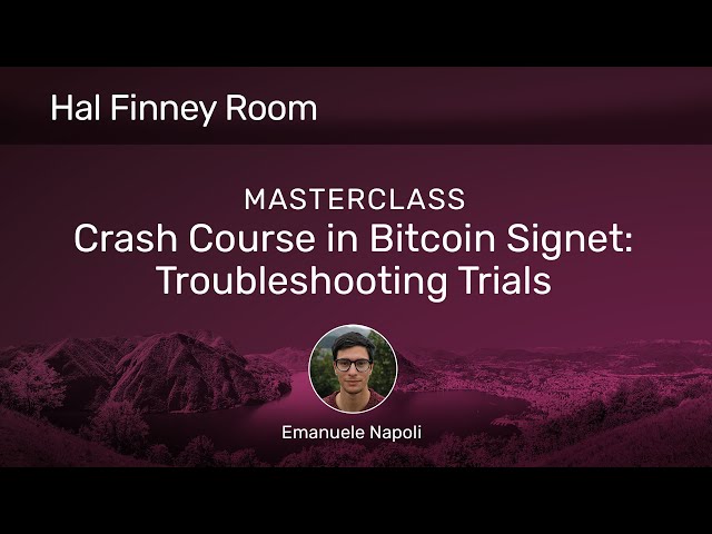 Crashkurs in Bitcoin Signet: Versuche zur Fehlerbehebung | Plan ₿ Forum 2023 | Lugano