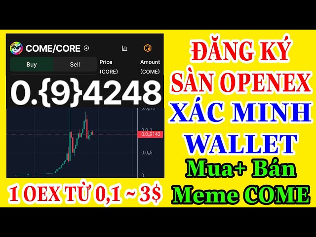 註冊 OPENEX 首先在核心系統上買賣 COME MEME 幣 核心存款和提款說明 |賺錢