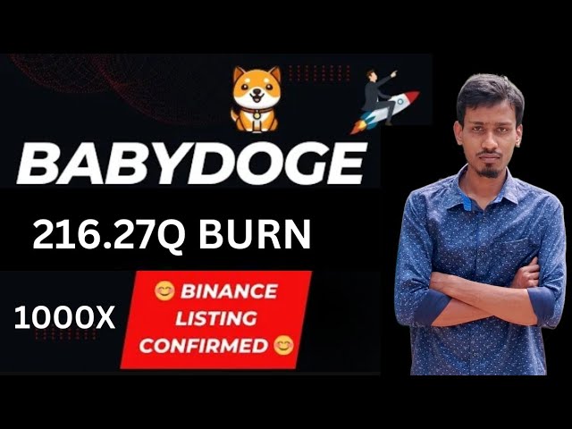 Actualités Baby Dogecoin aujourd'hui | 216.28Q Brûler | Pompe à prix des pièces BabyDoge 1000x | Liste Binance