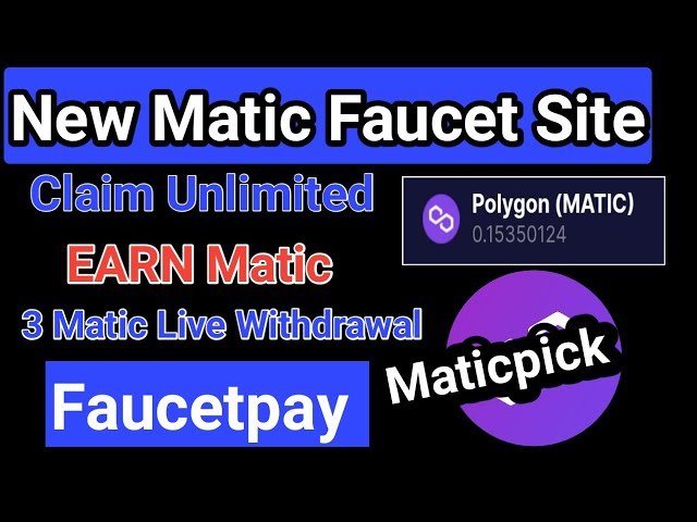 Maticpick io 3.0 Matic Live Paymets | Neuer Polygon MATIC Wasserhahn | Verdienen Sie Matic Coin 2024 | Null Invest