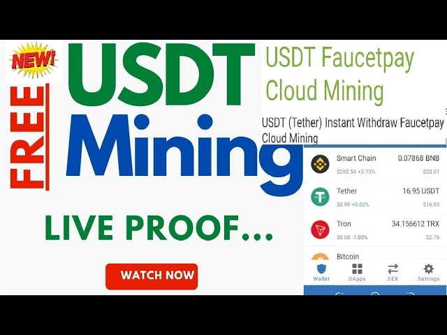 Neues USDT-Tether-Mining | Verdienen Sie kostenlose USDT-Zahlungen Faucetpay Wallet | Keine Investition