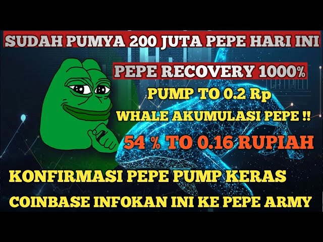 佩佩恢复100%！！ PEPE 立即使用天然气，请参阅 PEPE 恢复至 0.1 卢比，继续 OTW 至 0.2 卢比